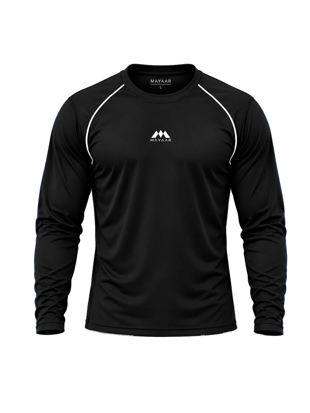 MAYAAR Premium Black Dry Fit Full Sleeve Sports T-Shirt