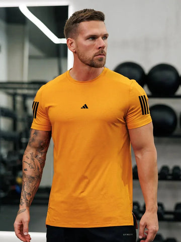Premium Imported Mesh Dry-Fit T-Shirt – Orange
