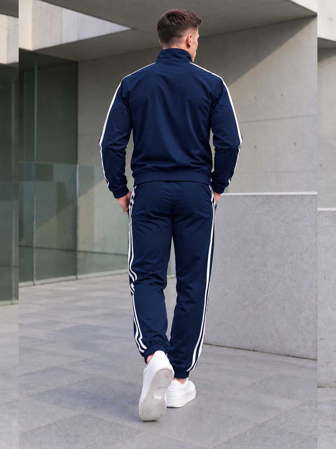 Men's Essential Stripe Navy Tracksuit