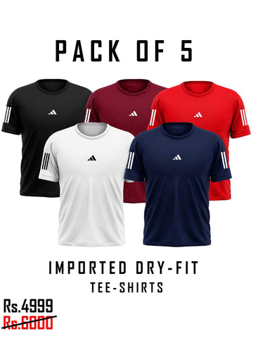 Pack of 5 Imported Dry-fit Shirts